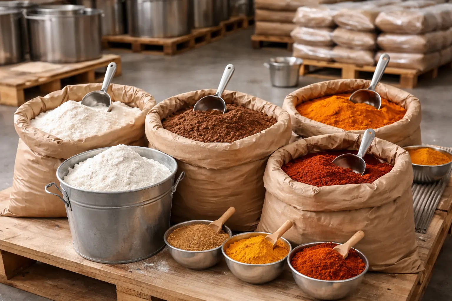 Polvos e ingredientes